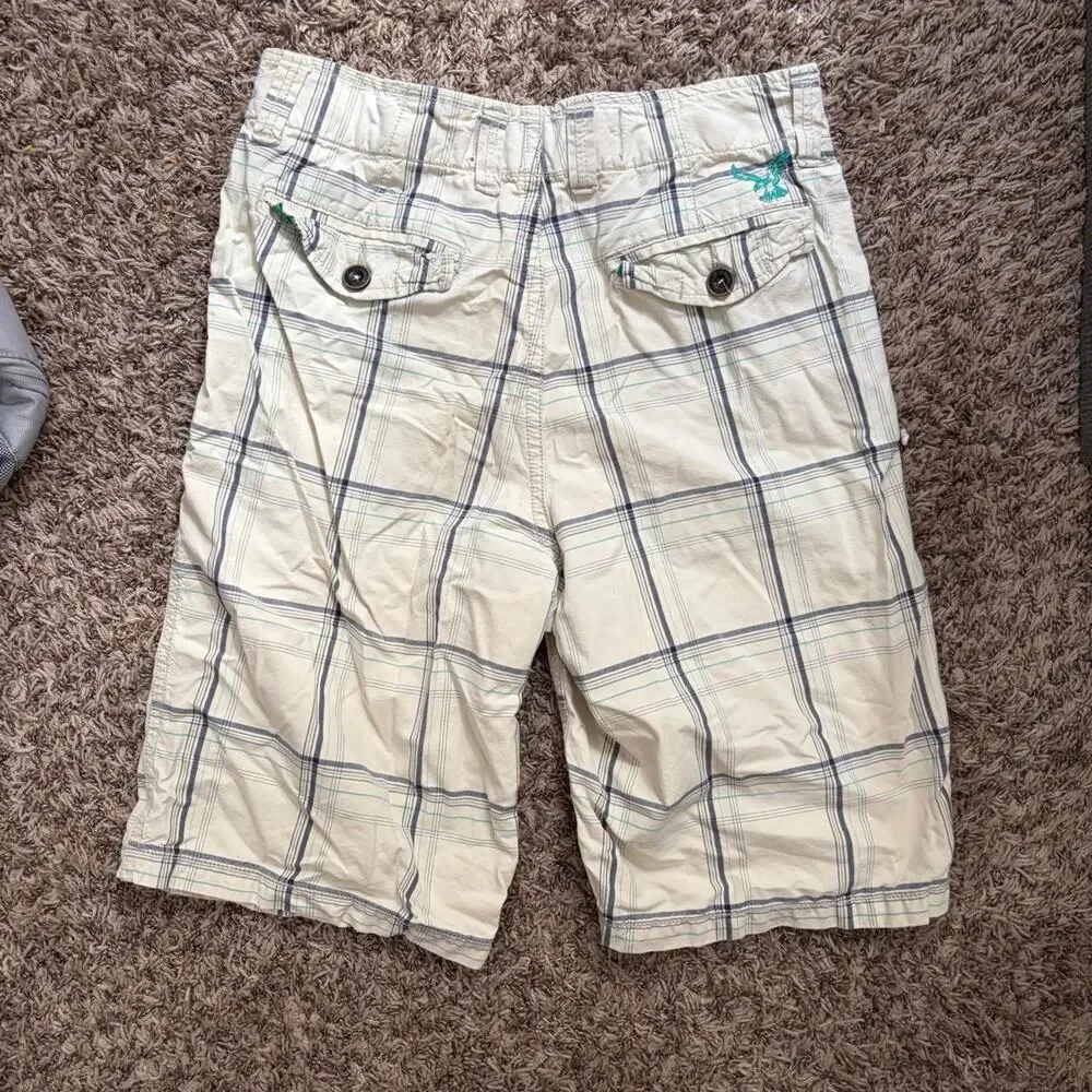 American Eagle Y2K Plaid Shorts Men’s 30x12 Outdoor Beach Mallcore Skater